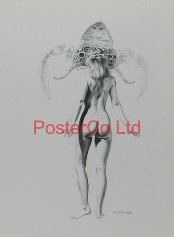 Unknown (Standing Woman) - Boris Vallejo - Framed Plate - 14"H x 11"W