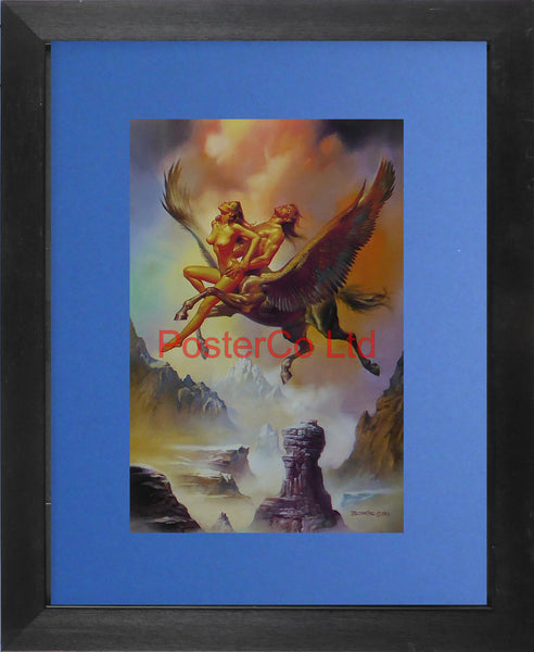 Flying Centaur - Boris Vallejo - Framed Plate - 14"H x 11"W