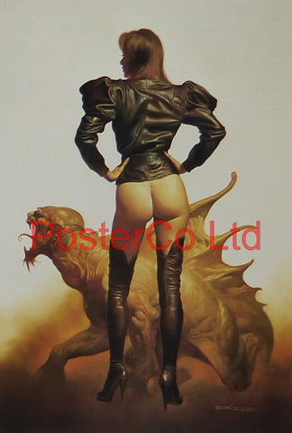 Leather Jacket - Boris Vallejo - Framed Plate - 14"H x 11"W