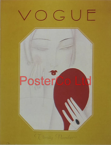 Vogue Magazine Cover Art - Vanity - Framed Plate - 14"H x 11"W