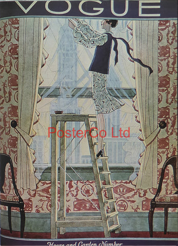 Vogue Magazine Cover Art - House & Garden - Framed Plate - 14"H x 11"W