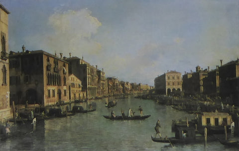 Grand Canal: looking South East from the Campo Santa Sophia to the Rialto Bridge Cannaletto