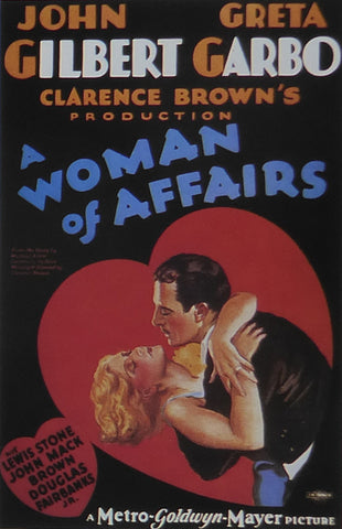 A Woman of Affairs Greta Garbo 1928 Movie Poster