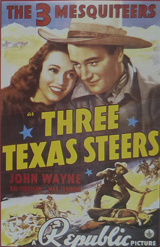 Three Texas Steers John Wayne 1939 Movie Poster