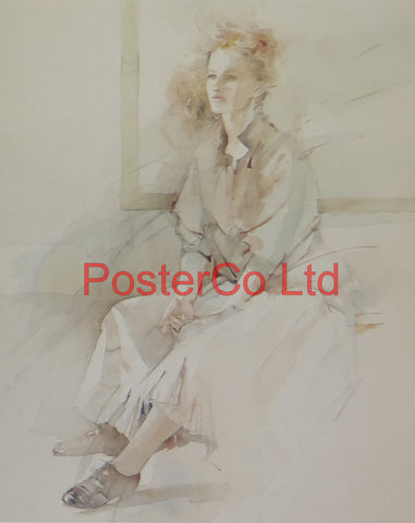 Expectation (Lady) - Christine Comyn - Felix rose 1989 - Framed Print - 14"H x 11"W