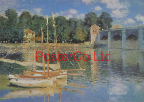 The Bridge at Argenteuil - Oscar-Claude Monet - Kingfisher - Framed Print - 11"H x 14"W