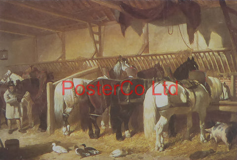 The Team (Horses) - John Frederick Herring - Kingfisher - Framed Print - 11"H x 14"W