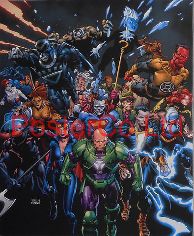 Crime Syndicate: Forever Evil (Johnny Quick, Power Ring, Superwoman, Ultraman, Owlman) - Framed Print - 16"H x 12"W