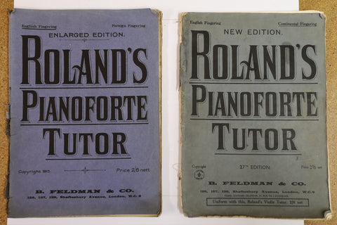 Roland's Piano Forte Tutor - Vintage Music Book (x2)