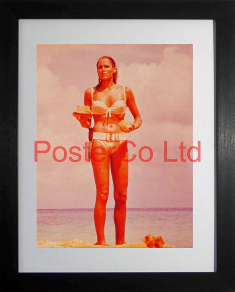 Ursula Andress emerging from sea in Dr No  - Framed Picture 16"H x 12"W