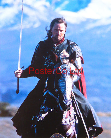 Lord of the Rings - Aragorn on Horseback- Viggo Mortensen - Framed print 16"H x 12"W
