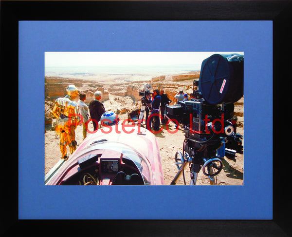 Star Wars - A New Hope -  Planet Tatooine - Behind the Scenes - Framed photo 12"H x 16"W