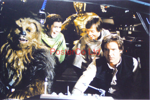 Star Wars - Return of the Jedia - Outtake in Millenium Falcon - Behind the Scenes - Framed photo 12"H x 16"W