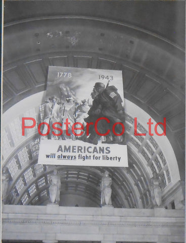 American WWII Propaganda - Example of a Poster in use at Grand Central Station-  Framed Picture - 14"H x 11"Wz