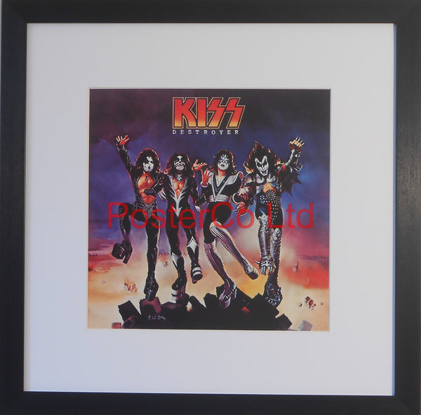 KISS - Destroyer (Album Cover Art) - Framed Print - 16"H x 16"W