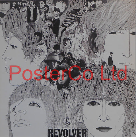 The Beatles - Revolver (Album Cover Art) - Framed Print - 16"H x 16"W