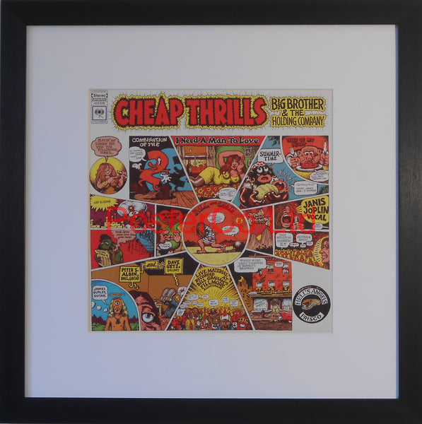 Big Brother and the Holding Company - Cheap Thrills (Album Cover Art) - Framed Print - 16"H x 16"W