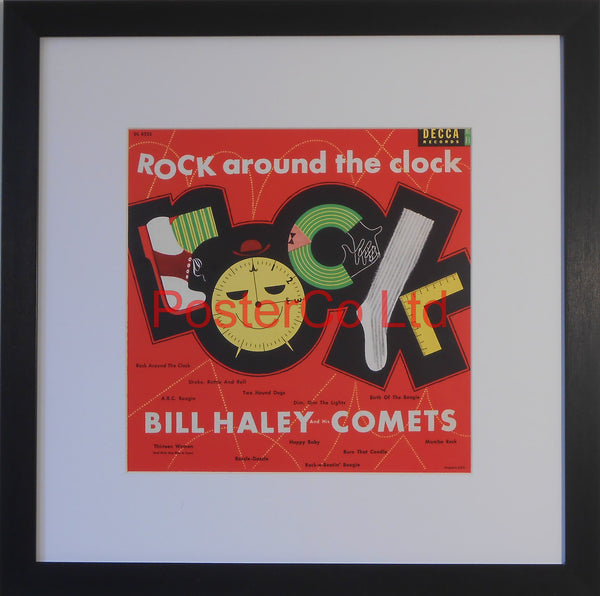 Bill Hayley and the Comets - Rock Around The Clock (Album Cover Art) - Framed Print - 16"H x 16"W