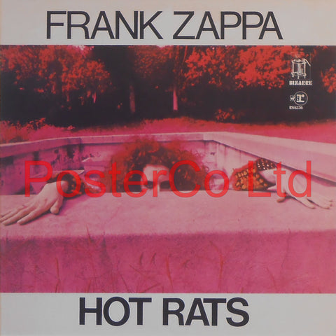 Frank Zappa - Hot Rats (Album Cover Art) - Framed Print - 16"H x 16"W