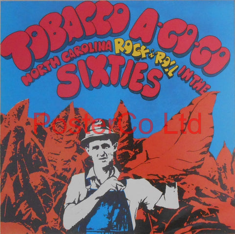 Tobacco A-Go-Go - North Carolina Rock n Roll in the Sixties (Album Cover Art) - Framed Print - 16"H x 16"W