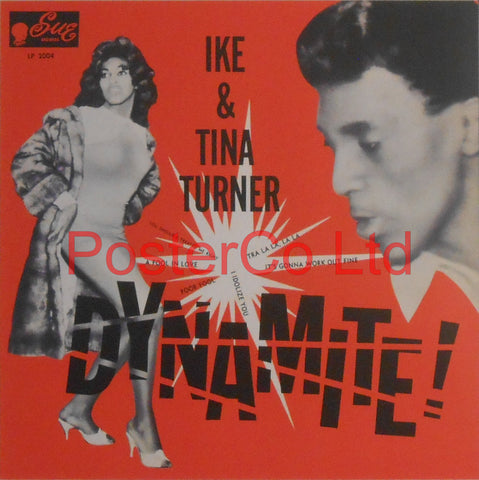Ike and Tina Turner - Dynamite (Album Cover Art) - Framed Print - 16"H x 16"W