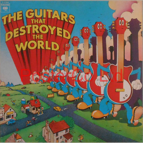 The Guitars That Destroyed The World (Album Cover Art) - Framed Print - 16"H x 16"W