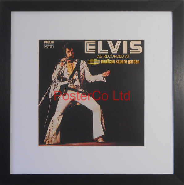 Elvis Presley - Elvis as Recorded At Madison Square Garden (Album Cover Art) - Framed Print - 16"H x 16"W
