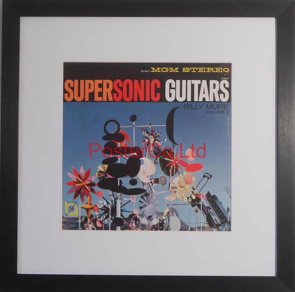 Billy Mure - Supersonic Guitars (Album Cover Art) - Framed Print - 16"H x 16"W