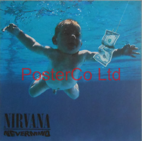 Nirvana - Nevermind (Album Cover Art) - Framed Print - 16"H x 16"W