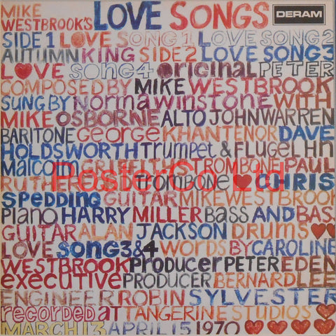 Mike Westbrook's Love Songs (Album Cover Art) - Framed Print - 16"H x 16"W