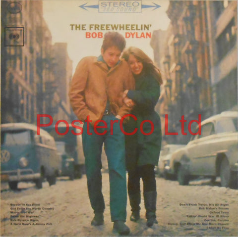 Bob Dylan - The Freewheelin' Bob Dylan (Album Cover Art) - Framed Print - 16"H x 16"W