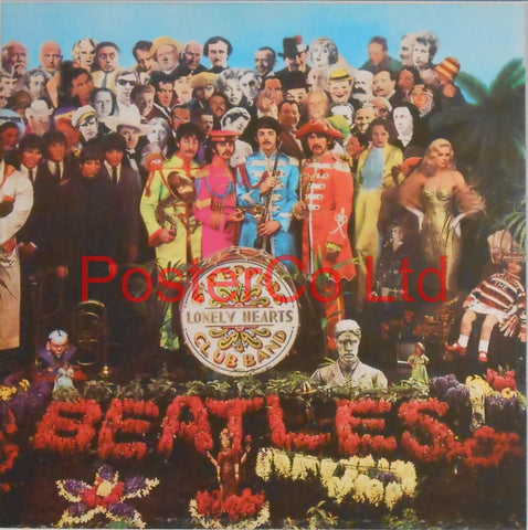 The Beatles - Sgt Peppers Lonely Hearts Club Band (Album Cover Art) - Framed Picture - 16"H x 16"W