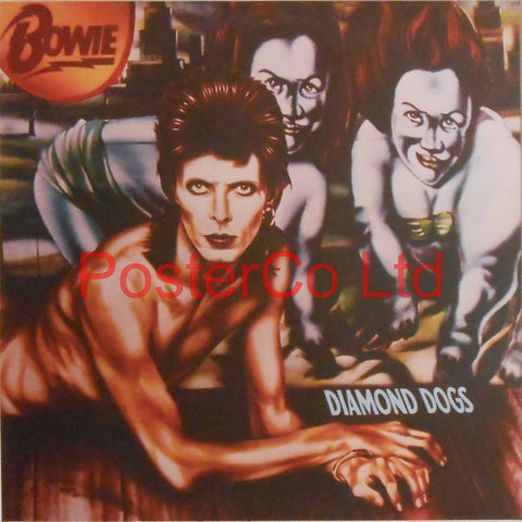 Bowie - Diamond Dogs (Album Cover Art) - Framed Picture- 16"H x 16"W