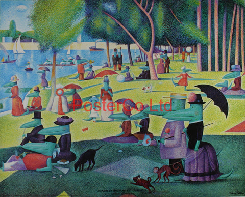 Tracy Sabin - Sunday in the park with Maurice - Framed Print - 16"H x 20"W