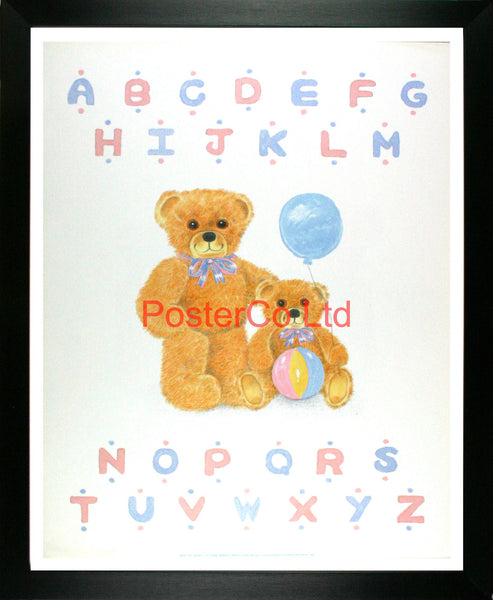 Joanne Denison - Tiny Teddies 3 - Alphabet - Framed Print - 20"H x 16"W