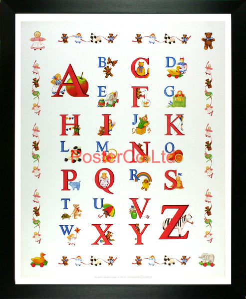 Carole Grey - Alphabet - Framed Print - 20"H x 16"W