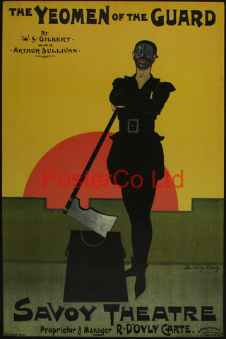 Yeomen of the Guard - Savoy Advert - Framed Print - 20"H x 16"W