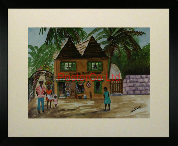 Village Craft Shoppe (Carribean) - R.Pealing - Framed Print - 16"H x 20"W