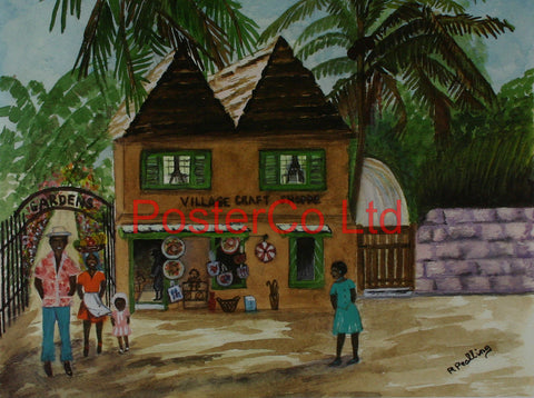 Village Craft Shoppe (Carribean) - R.Pealing - Framed Print - 16"H x 20"W