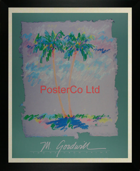 Two Rainbow Palms - Margo Goodwill - Framed Print - 16"H x 20"W