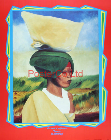 Girl with Green Turban - Tamara Ramong - Framed Print - 16"H x 20"W