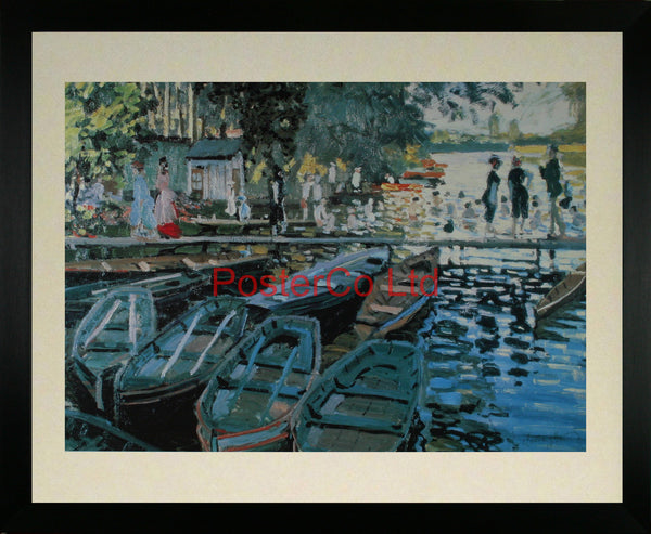 Bathers at La Grenouillere - Oscar-Claude Monet - Framed Print - 16"H x 20"W