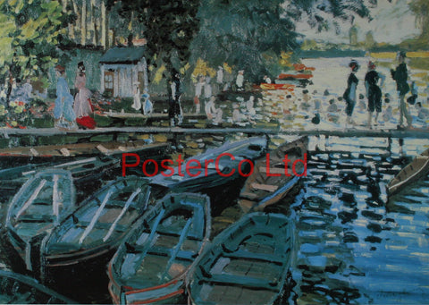 Bathers at La Grenouillere - Oscar-Claude Monet - Framed Print - 16"H x 20"W
