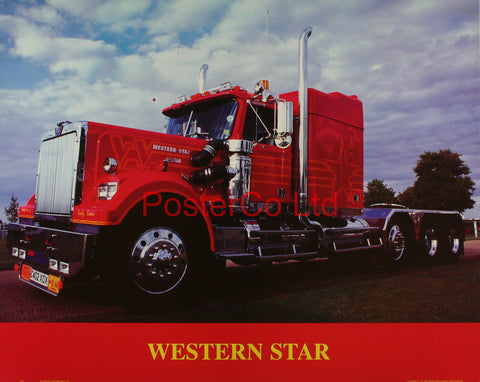 Western Star Truck - Framed Print - 16"H x 20"W