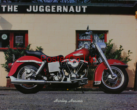 Harley Heaven The Juggernaut (Harley Electraglide)- Framed Print - 16"H x 20"W
