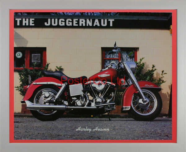 Harley Heaven The Juggernaut (Harley Electraglide)- Framed Print - 16"H x 20"W
