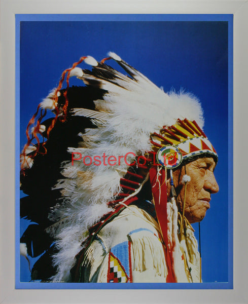 Indian chief - Allen - Framed Print - 20"H x 16"W
