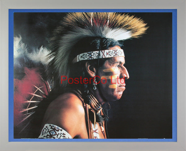 Indian brave - Allen - Framed Print - 16"H x 20"W