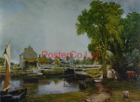 Dedham Mill and Lock - John Constable - Framed Print - 16"H x 20"W
