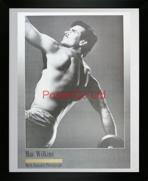 Discus thrower - Mac Wilkins - Mark Hanauer - Framed Print - 20"H x 16"W